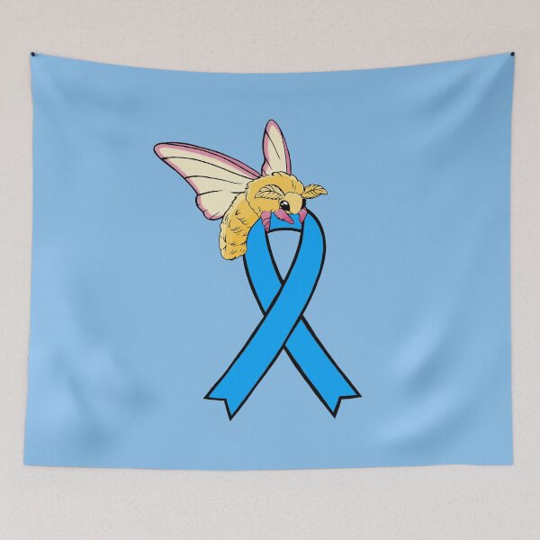 Item preview, Fluffy Moth Awareness Ribbon (blue) designed and sold by CaitlynConnor.