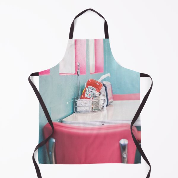 Item preview, Route 66, USA I Interior of an American diner 50s retro vintage with pastel pink and blue aesthetic in the American countryside in Arizona or California captured as a lifestyle moment at the table designed and sold by Julie Travel Photography.