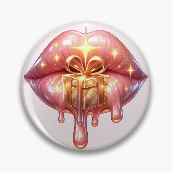 Item preview, Pink Golden Glow: Dripping Gift Lips designed and sold by Margival.