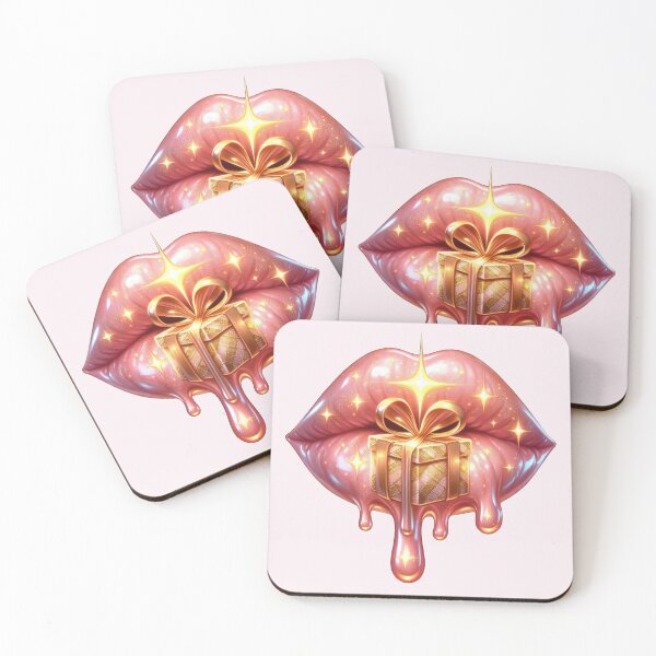 Item preview, Pink Golden Glow: Dripping Gift Lips designed and sold by Margival.