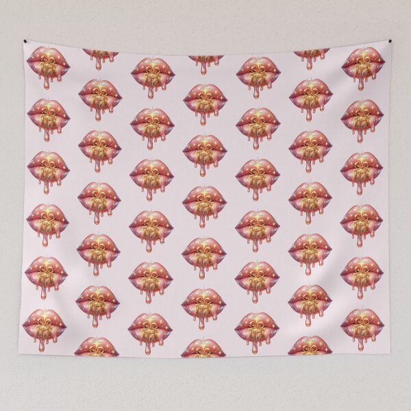 Item preview, Pink Golden Glow: Dripping Gift Lips designed and sold by Margival.