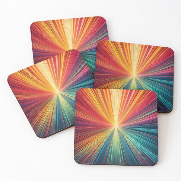 Item preview, Vibrant Abstract Radial Burst in Dynamic Colours designed and sold by RaiyaTees.