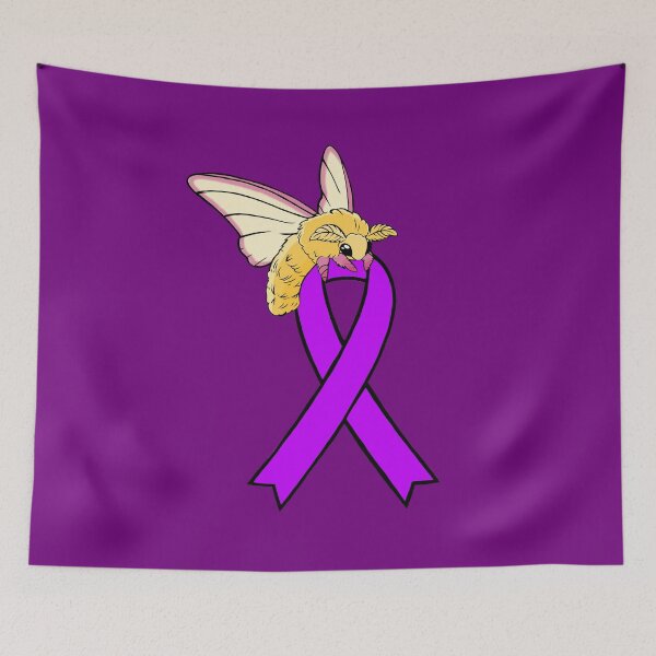Item preview, Fluffy Moth Awareness Ribbon (Purple) designed and sold by CaitlynConnor.