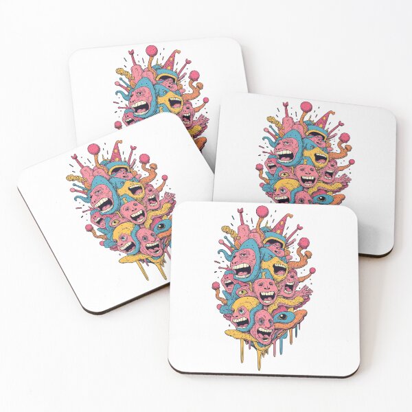 Item preview, Surreal and Colorful Abstract Faces Art designed and sold by SciFimani.