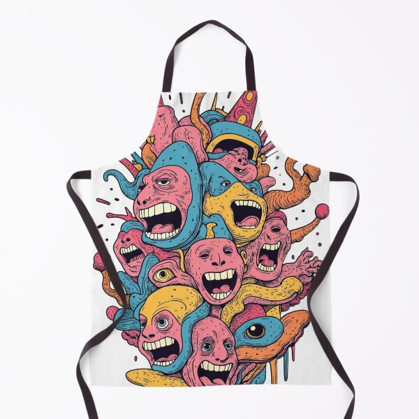 Item preview, Surreal and Colorful Abstract Faces Art designed and sold by SciFimani.