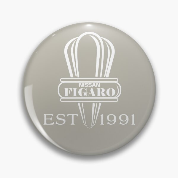 Item preview, Topaz Mist Nissan Figaro Fleur De Lys - Design 17 - Artwork in White designed and sold by thefigarostore.