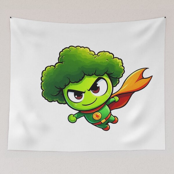 Item preview, "Super Broccoli – Heroic & Funny Design" designed and sold by AVCART.