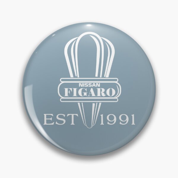 Item preview, Pale Aqua Nissan Figaro Fleur De Lys - Design 17 - Artwork in White designed and sold by thefigarostore.