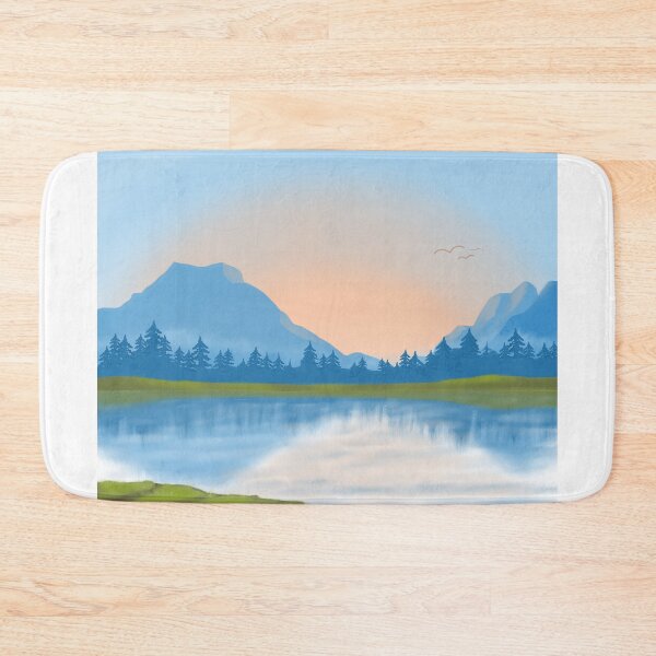 Item preview, Mountain lake landscape design 2.0 designed and sold by Digiart Den.