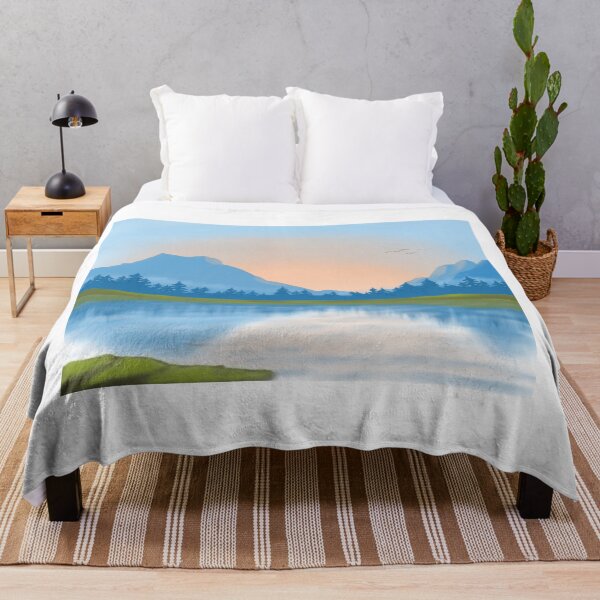 Item preview, Mountain lake landscape design 2.0 designed and sold by Digiart Den.