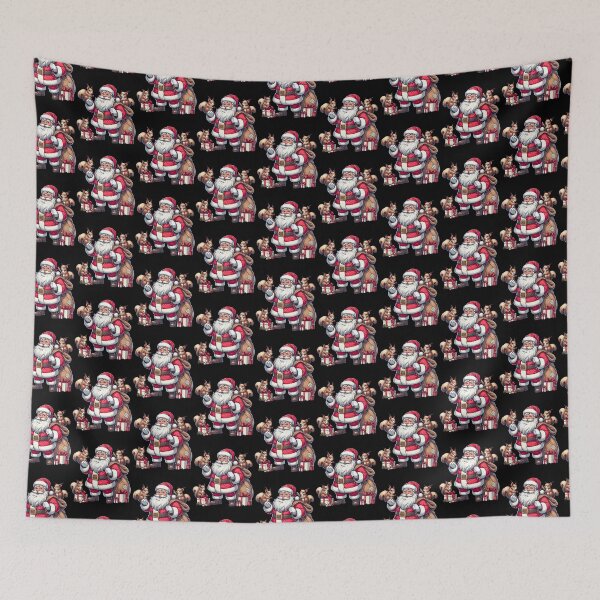 Item preview, American Santa Claus Holding Squirrel Present Xmas designed and sold by Artistoos.