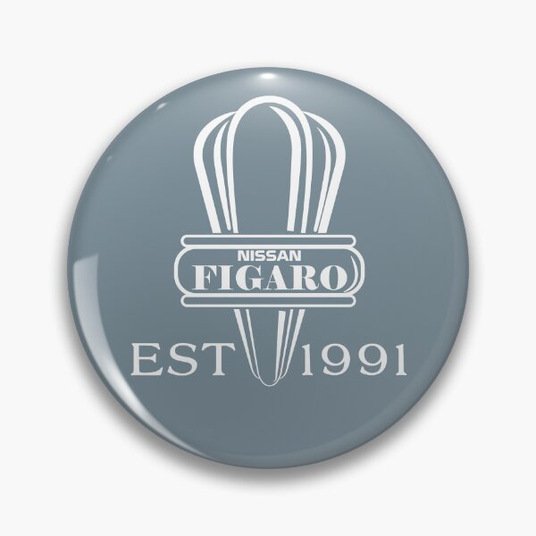 Item preview, Lapis Grey Nissan Figaro Fleur De Lys - Design 17 - Artwork in White designed and sold by thefigarostore.