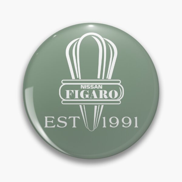 Item preview, Emerald Green Nissan Figaro Fleur De Lys - Design 17 - Artwork in White designed and sold by thefigarostore.