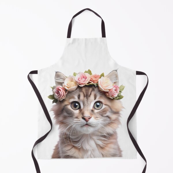 Item preview, Baby American Curl wearing floral crown designed and sold by LazyOwlStore.