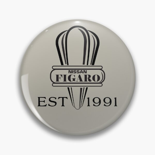 Item preview, Topaz Mist Nissan Figaro Fleur De Lys - Design 17 - Artwork in Black designed and sold by thefigarostore.