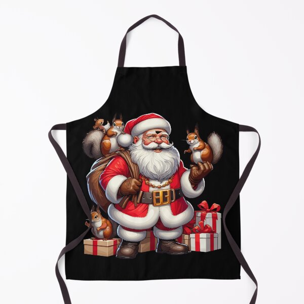 Item preview, American Santa Claus Holding Squirrel Present Xmas designed and sold by Artistoos.