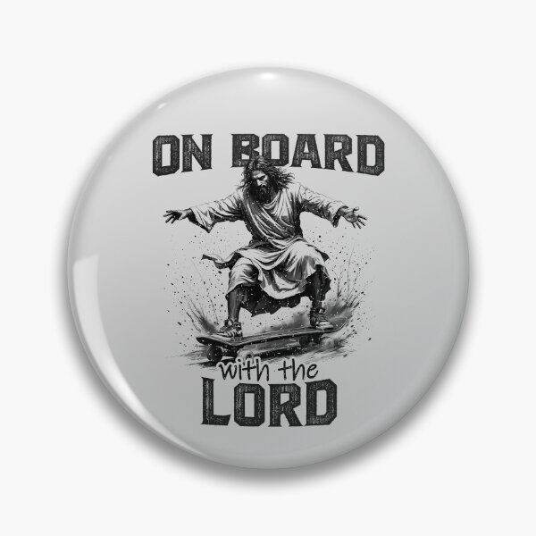 Item preview, On Board With The Lord Skateboarding Jesus designed and sold by stylesip.