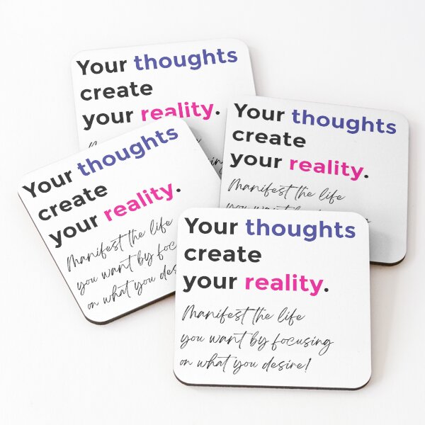 Item preview, Thoughts Shape Reality - Motivational Typography Art designed and sold by angelyara.
