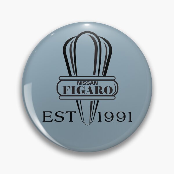 Item preview, Pale Aqua Nissan Figaro Fleur De Lys - Design 17 - Artwork in Black designed and sold by thefigarostore.