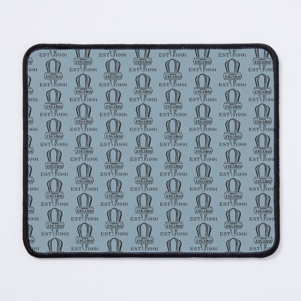Item preview, Pale Aqua Nissan Figaro Fleur De Lys - Design 17 - Artwork in Black designed and sold by thefigarostore.