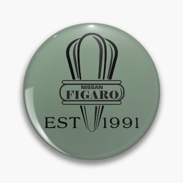 Item preview, Emerald Green Nissan Figaro Fleur De Lys - Design 17 - Artwork in Black designed and sold by thefigarostore.