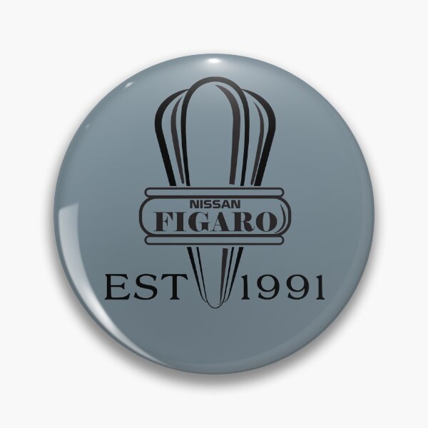 Item preview, Lapis Grey Nissan Figaro Fleur De Lys - Design 17 - Artwork in Black designed and sold by thefigarostore.