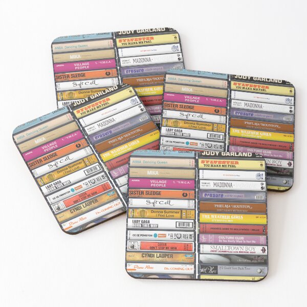 Item preview, Gay Anthems - Vintage Cassette Print - Pride Music  designed and sold by Mr Mustard Prints.
