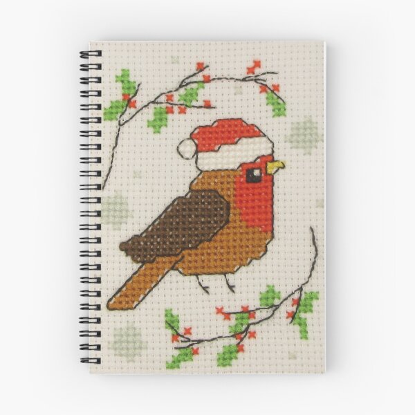 Item preview, Cross Stitch Robin Christmas Card designed and sold by lezvee.