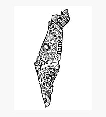 Hipster Israel Zentangle Photographic Print