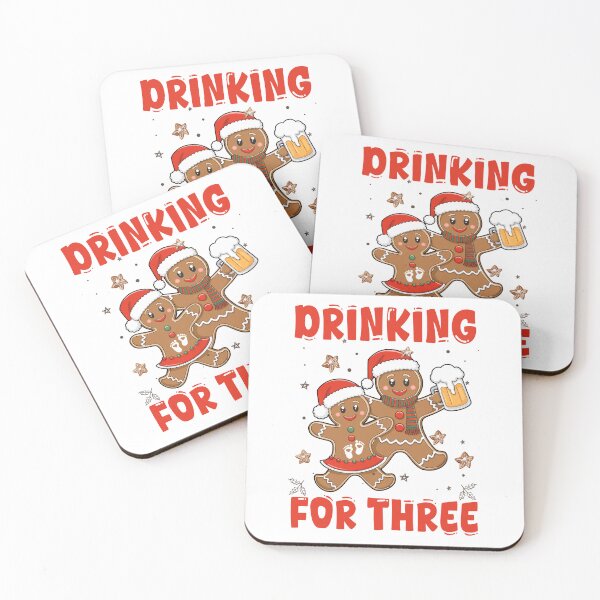 Item preview, Drinking for two Christmas Pregnancy Announcement designed and sold by vintagearttee.