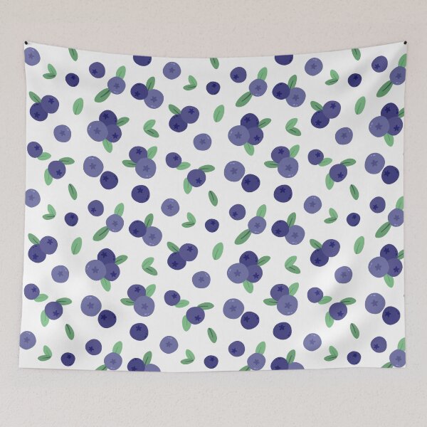 Item preview, Ripe Blueberries with green Leaves designed and sold by CHERRY--SHOP.