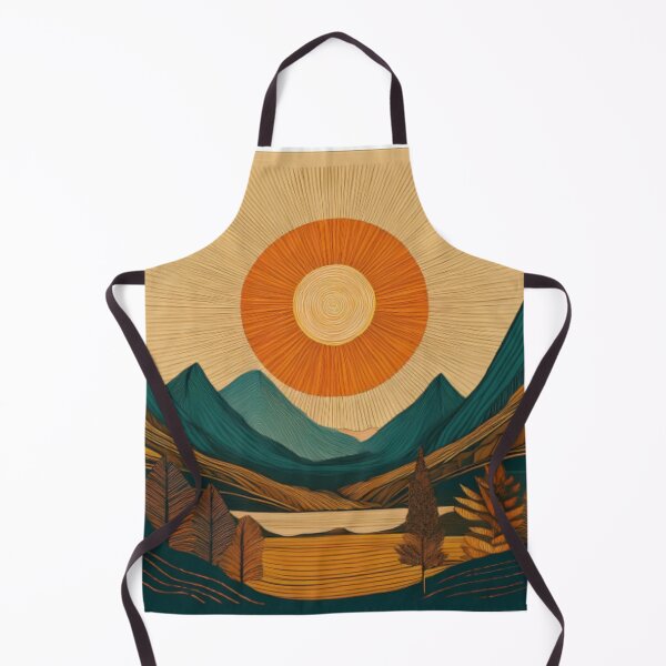 Item preview, Abstract Landscape with Radiant Sun and Mountains designed and sold by RaiyaTees.