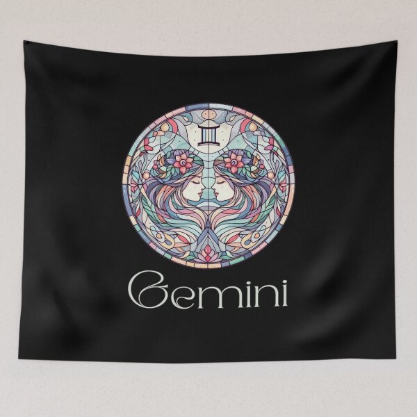 Item preview, Gemini Horoscope Sign - Zodiac Stained Glass designed and sold by DreamsArtwear.