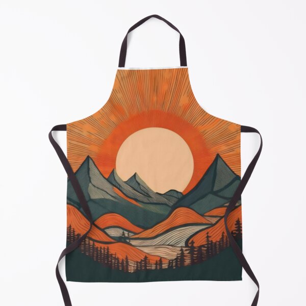 Item preview, Radiant Sunburst Over Abstract Mountain Landscape designed and sold by RaiyaTees.
