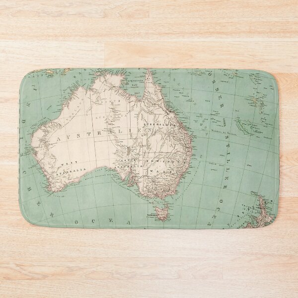 Item preview, Vintage Topographic Map of Australia (1868) designed and sold by Leilaarros.
