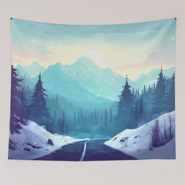 Item preview, Serene Winter Road designed and sold by PrimeGens.