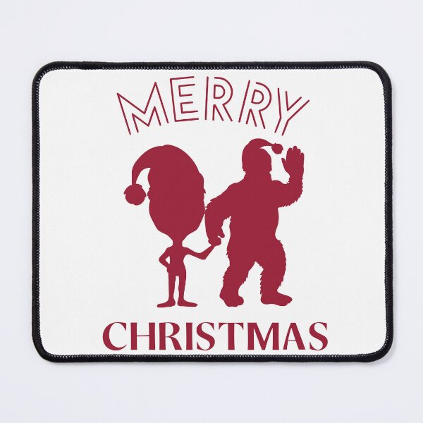 Item preview, Merry Christmas with Bigfoot and alien designed and sold by camelsvg.