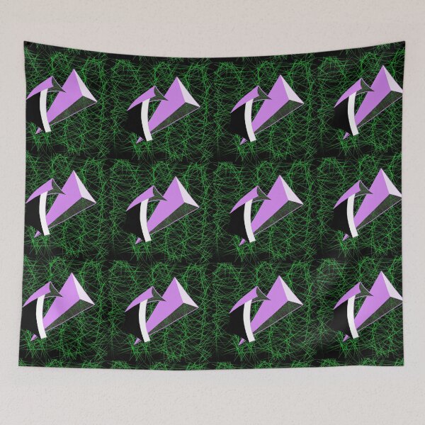 Item preview, Violet Graphic Fantasy Figure on Green Background designed and sold by marinasfamily.