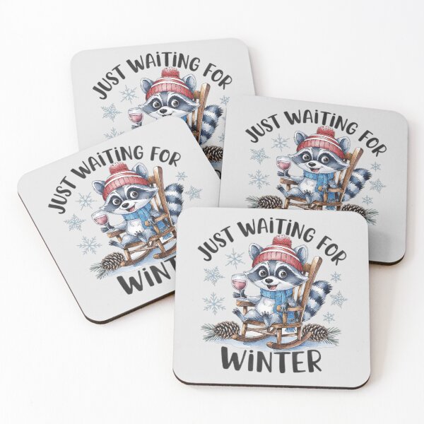 Item preview, Winter Raccoon Waiting with Wine in Cozy Chair designed and sold by love3617.