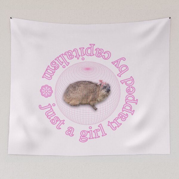 Item preview, Rock Hyrax "Just a Girl Trapped by Capitalism" Coquette designed and sold by matchamoonshop.