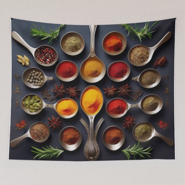 Item preview, Vibrant Culinary Spice Arrangement with Artistic Flair designed and sold by RaiyaTees.