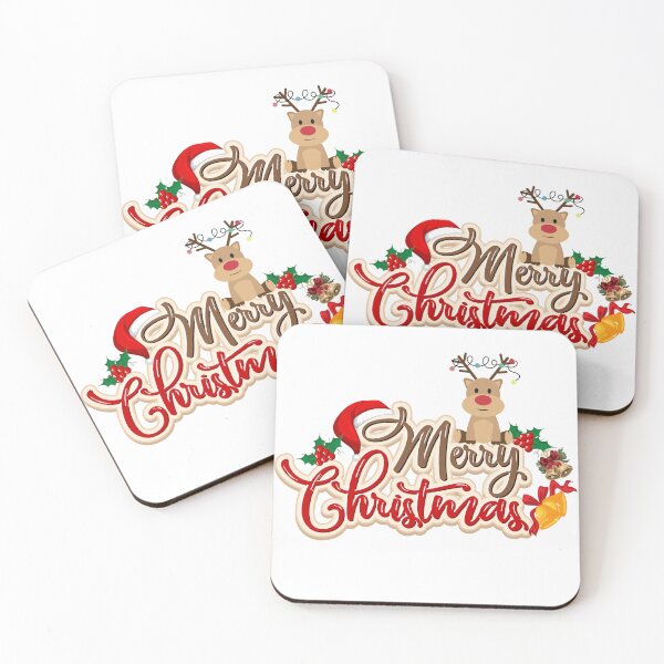 Item preview, Floral Deer Santa Claus Merry Christmas Festive Holiday Happy Vibes  designed and sold by Kia Blaze.