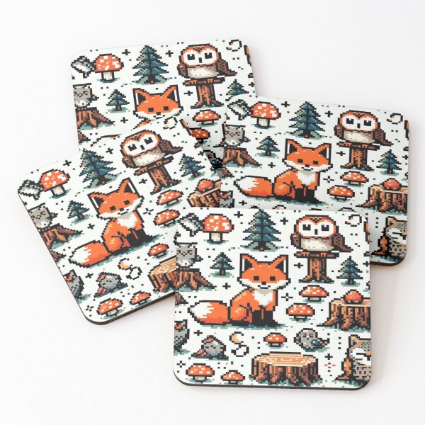 Item preview, Woodland Pixel Doodles designed and sold by Imaginarium of Chaos falcon88 .