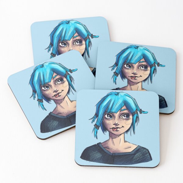 Item preview, Blue hair girl designed and sold by LaPika.
