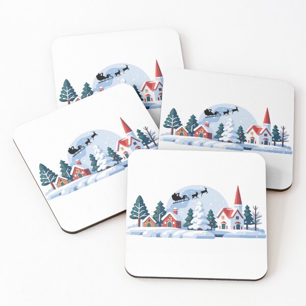 Item preview, Santa Claus Deers Merry Christmas Snow Fairy Tale Festive Holiday Happy  designed and sold by Kia Blaze.