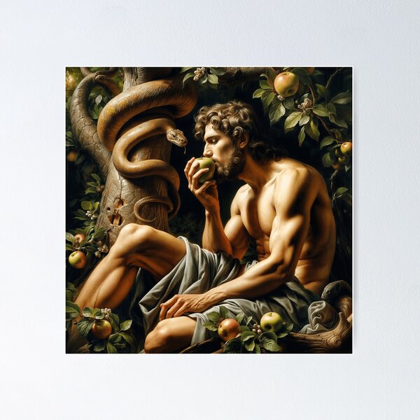 Item preview, ADAM EATING THE FORBIDDEN FRUIT designed and sold by origingallery.