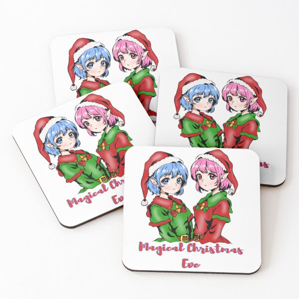 Item preview, Elven Twins in Holiday Spirit. Twin elves designed and sold by Mascarad.