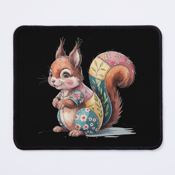 Item preview, Patchwork Squirrel with Floral Quilted Patterns designed and sold by love3617.