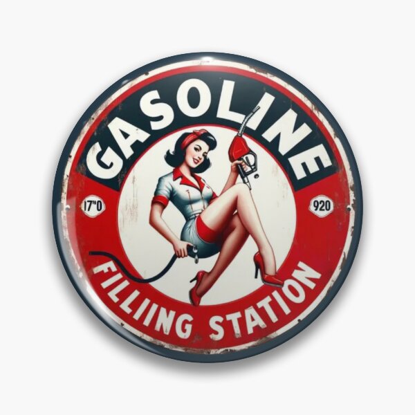 Item preview, Retro Style Gasoline Metal Sign designed and sold by FutureTraveller.