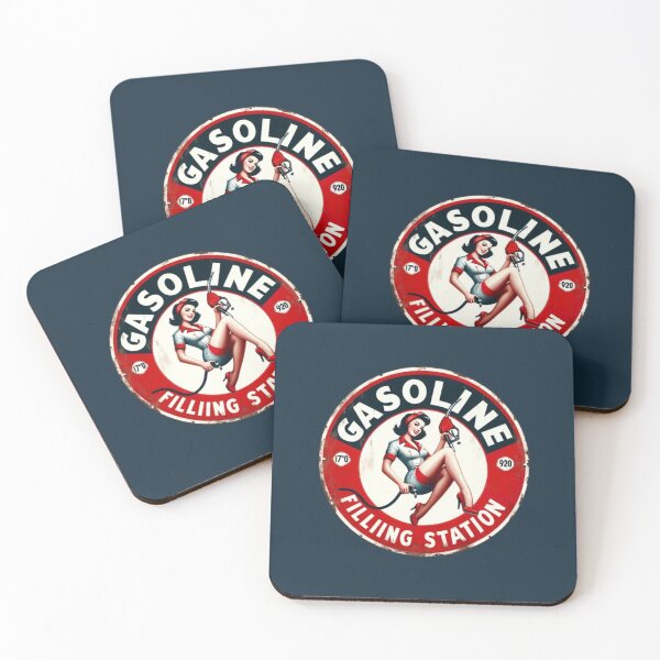 Item preview, Retro Style Gasoline Metal Sign designed and sold by FutureTraveller.